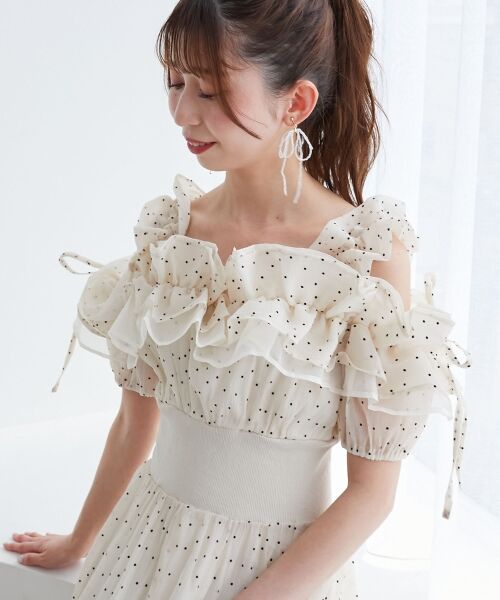 MAJESTIC LEGON / マジェスティックレゴン ロング・マキシ丈ワンピース | ミルフィーユフリルコルセットワンピース | 詳細15
