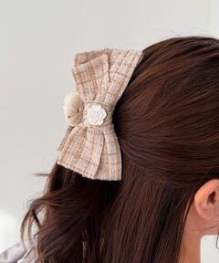 MAJESTIC LEGON / マジェスティックレゴン カチューシャ・カチューム・その他 | モチーフ付きツイードバレッタ