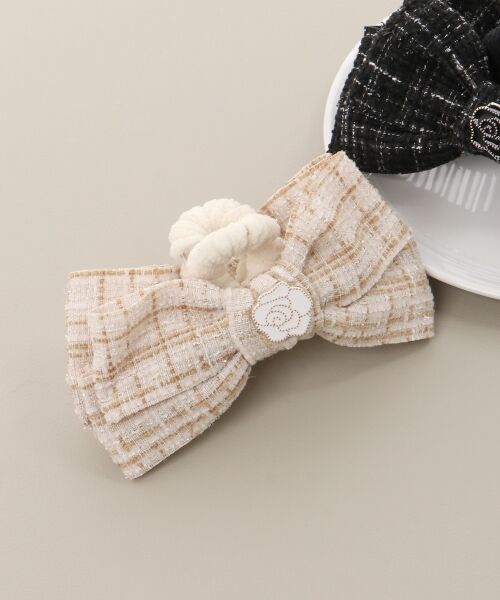 MAJESTIC LEGON / マジェスティックレゴン カチューシャ・カチューム・その他 | モチーフ付きツイードバレッタ | 詳細4