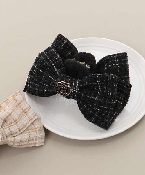 MAJESTIC LEGON / マジェスティックレゴン カチューシャ・カチューム・その他 | モチーフ付きツイードバレッタ | 詳細5