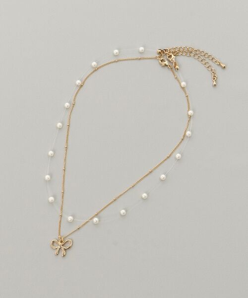 MAJESTIC LEGON / マジェスティックレゴン ネックレス・ペンダント・チョーカー | パール×リボンモチーフ2連ネックレス | 詳細6