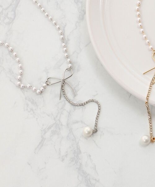 MAJESTIC LEGON / マジェスティックレゴン ネックレス・ペンダント・チョーカー | パール×リボンネックレス | 詳細5