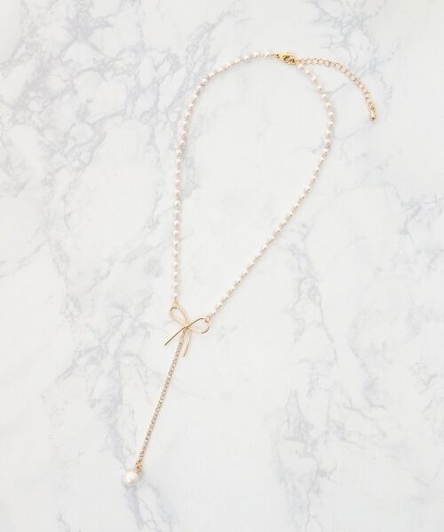 MAJESTIC LEGON / マジェスティックレゴン ネックレス・ペンダント・チョーカー | パール×リボンネックレス | 詳細7