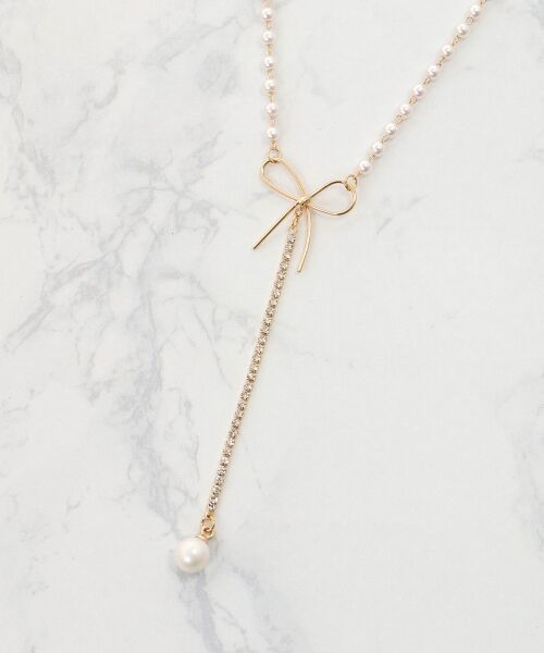 MAJESTIC LEGON / マジェスティックレゴン ネックレス・ペンダント・チョーカー | パール×リボンネックレス | 詳細8