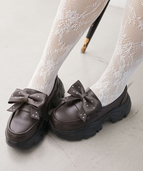 MAJESTIC LEGON / マジェスティックレゴン フラットシューズ | 取り外しリボンスニーカーローファー | 詳細4