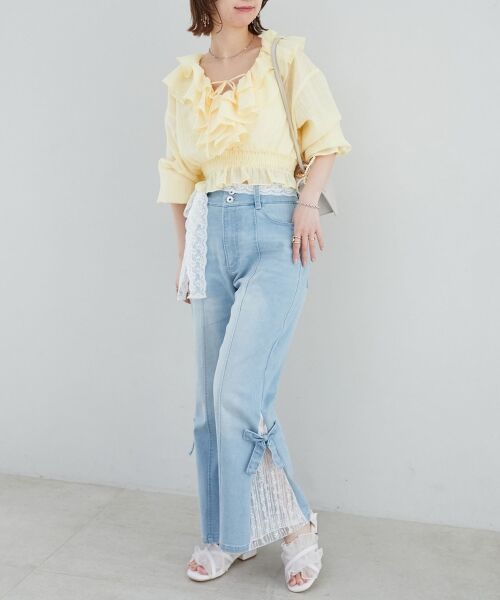 MAJESTIC LEGON / マジェスティックレゴン サンダル | シアーフリルサンダル | 詳細4