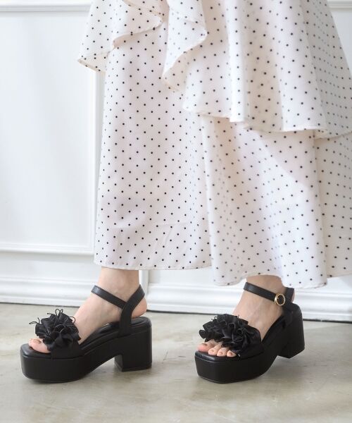 MAJESTIC LEGON / マジェスティックレゴン サンダル | ミルフィーユフリル厚底サンダル | 詳細11