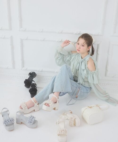 MAJESTIC LEGON / マジェスティックレゴン サンダル | ミルフィーユフリル厚底サンダル | 詳細12
