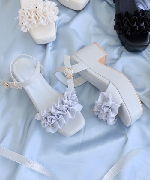 MAJESTIC LEGON / マジェスティックレゴン サンダル | ミルフィーユフリル厚底サンダル | 詳細16