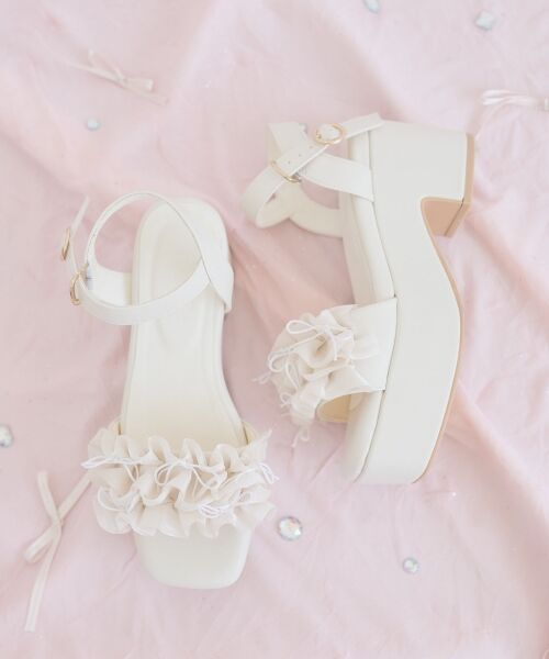MAJESTIC LEGON / マジェスティックレゴン サンダル | ミルフィーユフリル厚底サンダル | 詳細17