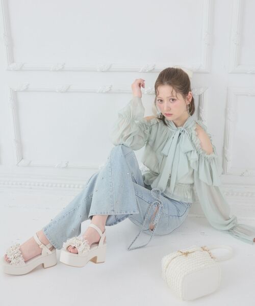 MAJESTIC LEGON / マジェスティックレゴン サンダル | ミルフィーユフリル厚底サンダル | 詳細10