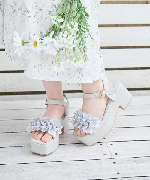 MAJESTIC LEGON / マジェスティックレゴン サンダル | ミルフィーユフリル厚底サンダル | 詳細12