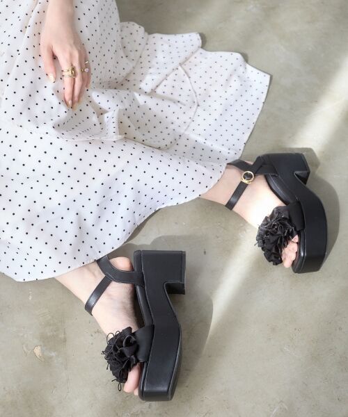 MAJESTIC LEGON / マジェスティックレゴン サンダル | ミルフィーユフリル厚底サンダル | 詳細20