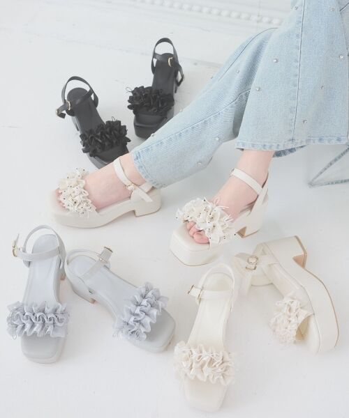 MAJESTIC LEGON / マジェスティックレゴン サンダル | ミルフィーユフリル厚底サンダル | 詳細24