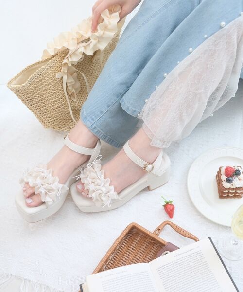 MAJESTIC LEGON / マジェスティックレゴン サンダル | ミルフィーユフリル厚底サンダル | 詳細3