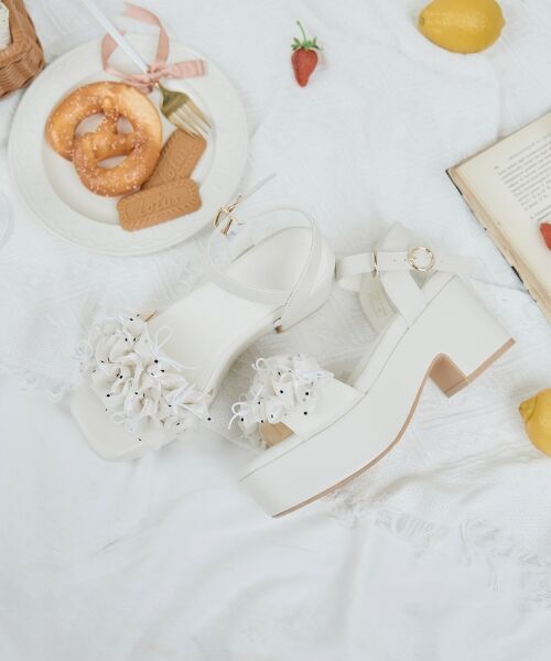 MAJESTIC LEGON / マジェスティックレゴン サンダル | ミルフィーユフリル厚底サンダル | 詳細8