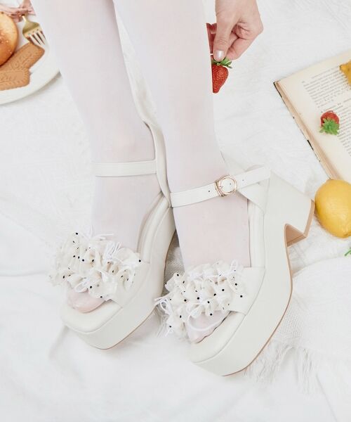 MAJESTIC LEGON / マジェスティックレゴン サンダル | ミルフィーユフリル厚底サンダル | 詳細9