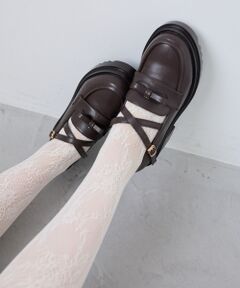 MAJESTIC LEGON / マジェスティックレゴン フラットシューズ | 取り外しリボンクロスローファー