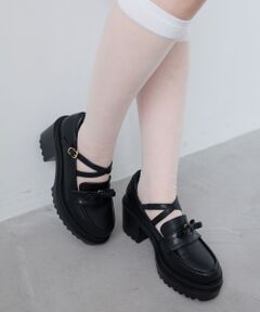 MAJESTIC LEGON / マジェスティックレゴン フラットシューズ | 取り外しリボンクロスローファー