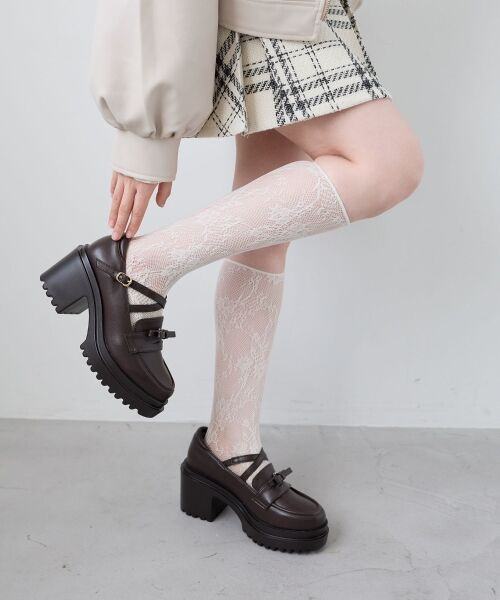 MAJESTIC LEGON / マジェスティックレゴン フラットシューズ | 取り外しリボンクロスローファー | 詳細5