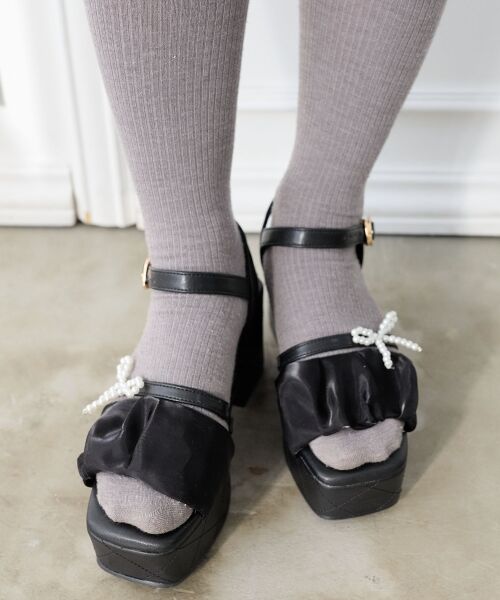 MAJESTIC LEGON / マジェスティックレゴン サンダル | シアーギャザーキルティングサンダル | 詳細10