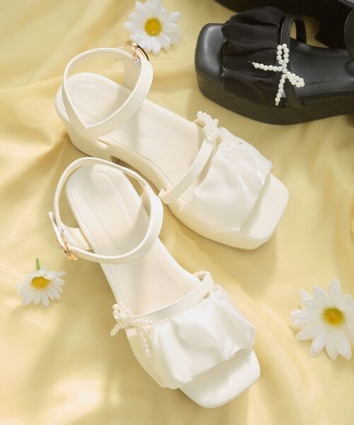 MAJESTIC LEGON / マジェスティックレゴン サンダル | シアーギャザーキルティングサンダル | 詳細2