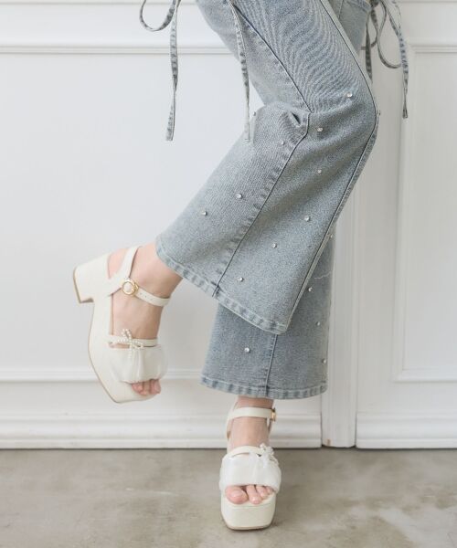 MAJESTIC LEGON / マジェスティックレゴン サンダル | シアーギャザーキルティングサンダル | 詳細6