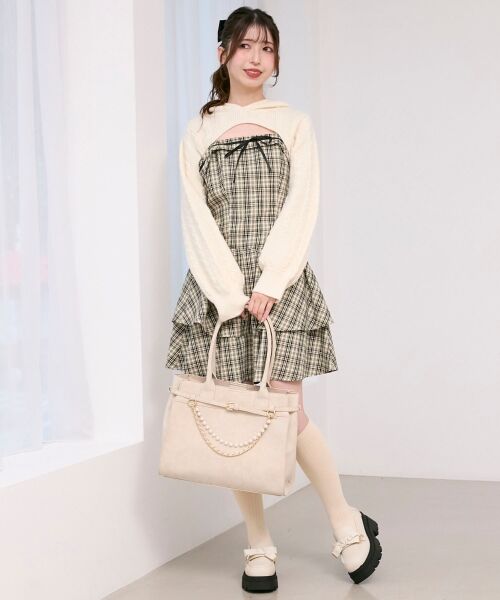 MAJESTIC LEGON / マジェスティックレゴン トートバッグ | パールチェーン2WAYトートバッグ | 詳細1