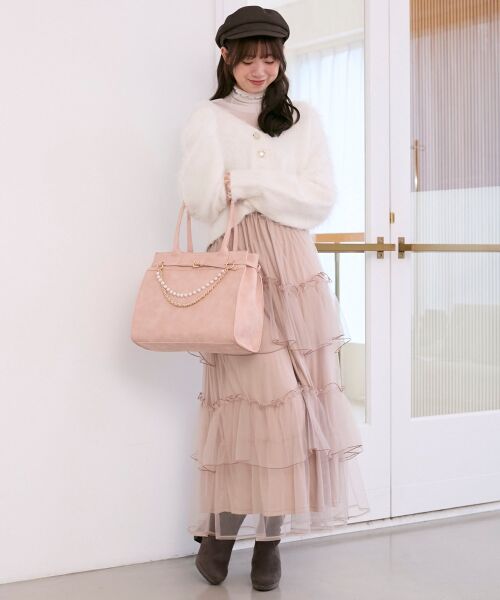 MAJESTIC LEGON / マジェスティックレゴン トートバッグ | パールチェーン2WAYトートバッグ | 詳細3