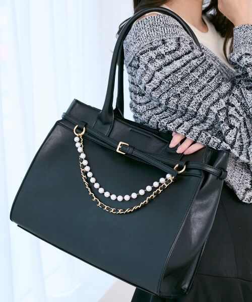 MAJESTIC LEGON / マジェスティックレゴン トートバッグ | パールチェーン2WAYトートバッグ | 詳細7