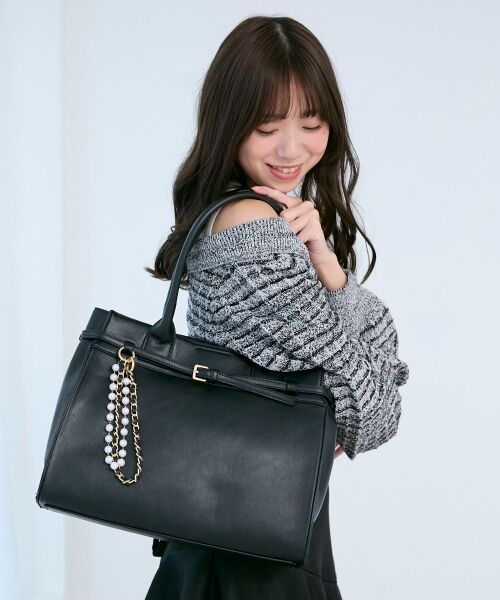 MAJESTIC LEGON / マジェスティックレゴン トートバッグ | パールチェーン2WAYトートバッグ | 詳細8