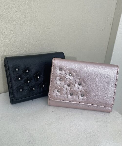 MAJESTIC LEGON / マジェスティックレゴン 財布・コインケース・マネークリップ | フローラルミニウォレット（ピンク）