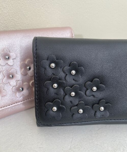 MAJESTIC LEGON / マジェスティックレゴン 財布・コインケース・マネークリップ | フローラルミニウォレット（ブラック）