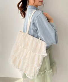 MAJESTIC LEGON / マジェスティックレゴン トートバッグ | レースティアードトートバッグ