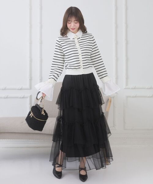 MAJESTIC LEGON / マジェスティックレゴン カーディガン・ボレロ | リボンスリーブシャツ襟カーデ | 詳細14