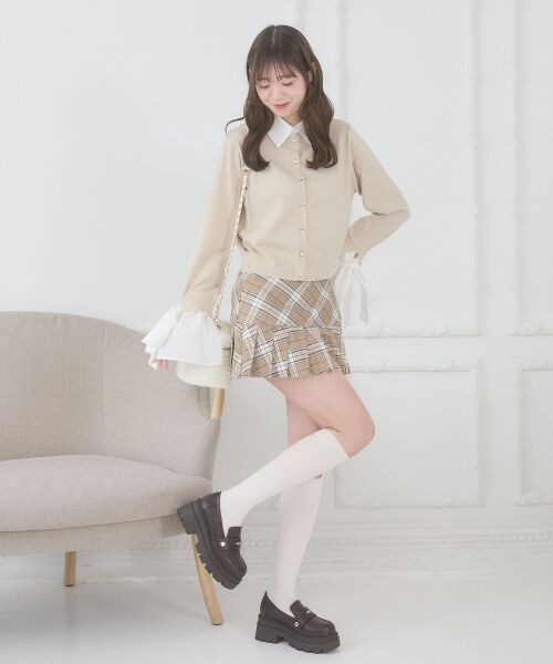 MAJESTIC LEGON / マジェスティックレゴン カーディガン・ボレロ | リボンスリーブシャツ襟カーデ | 詳細5