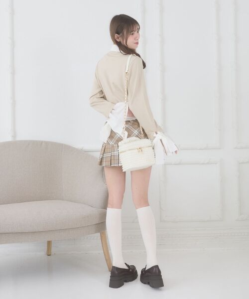 MAJESTIC LEGON / マジェスティックレゴン カーディガン・ボレロ | リボンスリーブシャツ襟カーデ | 詳細6