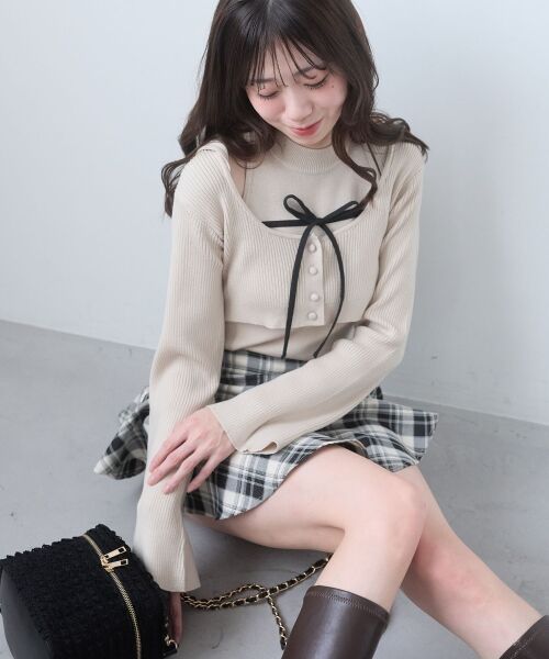 MAJESTIC LEGON / マジェスティックレゴン カーディガン・ボレロ | アメスリニットセットフーディカーデ（アイボリー）