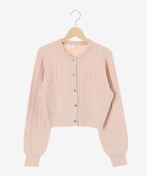 MAJESTIC LEGON / マジェスティックレゴン カーディガン・ボレロ | ゴールドボタンケーブルニットカーデ | 詳細4