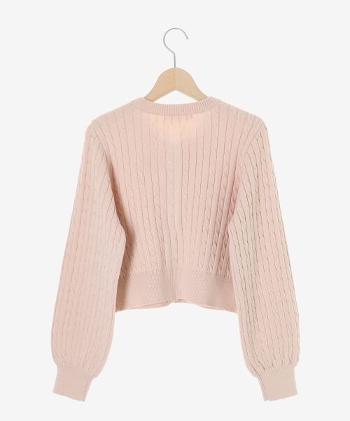 MAJESTIC LEGON / マジェスティックレゴン カーディガン・ボレロ | ゴールドボタンケーブルニットカーデ | 詳細5