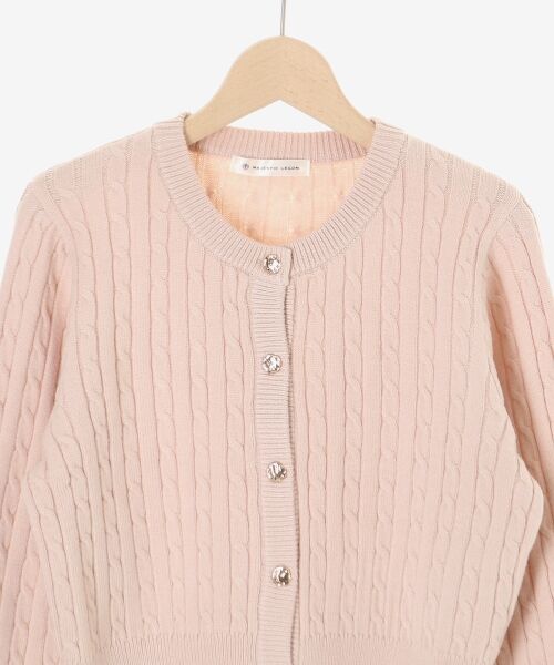 MAJESTIC LEGON / マジェスティックレゴン カーディガン・ボレロ | ゴールドボタンケーブルニットカーデ | 詳細6