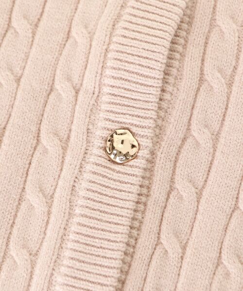 MAJESTIC LEGON / マジェスティックレゴン カーディガン・ボレロ | ゴールドボタンケーブルニットカーデ | 詳細8