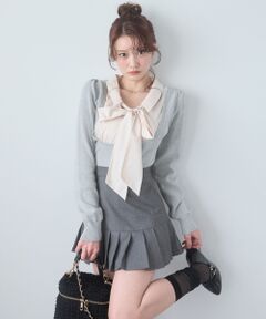 MAJESTIC LEGON / マジェスティックレゴン ニット・セーター | シャツレイヤードライクボウタイニット