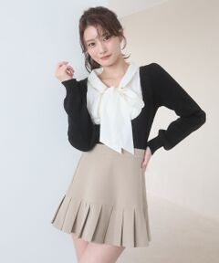 MAJESTIC LEGON / マジェスティックレゴン ニット・セーター | シャツレイヤードライクボウタイニット