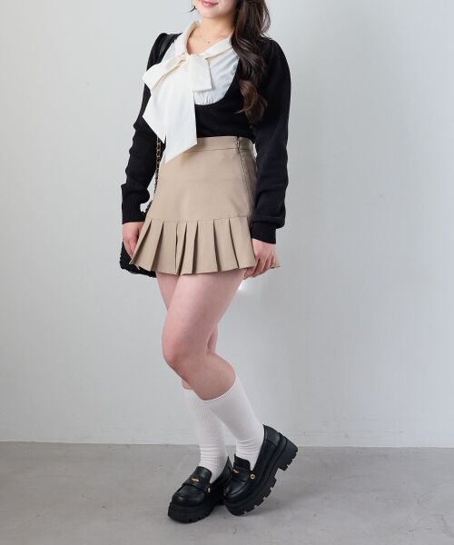 MAJESTIC LEGON / マジェスティックレゴン ニット・セーター | シャツレイヤードライクボウタイニット | 詳細17