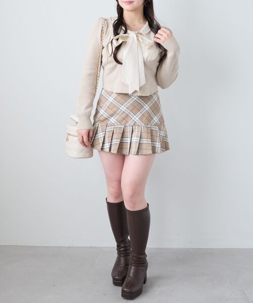 MAJESTIC LEGON / マジェスティックレゴン ニット・セーター | シャツレイヤードライクボウタイニット | 詳細5