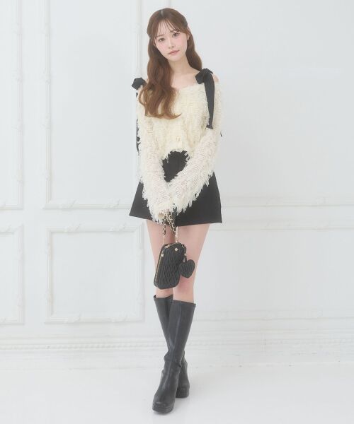 MAJESTIC LEGON / マジェスティックレゴン カーディガン・ボレロ | チュールリボンカーディガン | 詳細1