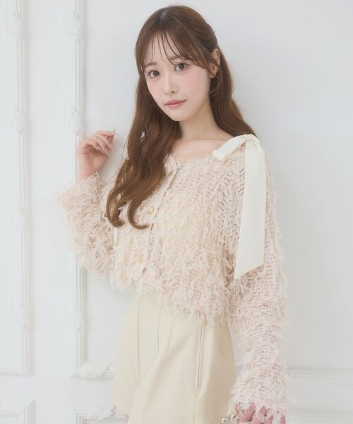 MAJESTIC LEGON / マジェスティックレゴン カーディガン・ボレロ | チュールリボンカーディガン | 詳細10
