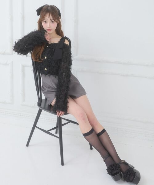 MAJESTIC LEGON / マジェスティックレゴン カーディガン・ボレロ | チュールリボンカーディガン | 詳細12