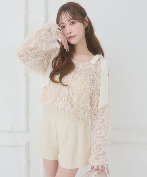 MAJESTIC LEGON / マジェスティックレゴン カーディガン・ボレロ | チュールリボンカーディガン | 詳細9
